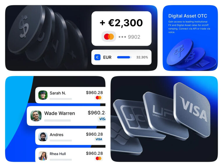 Payments product interface: card top-up, currency allocation and digital asset OTC desk